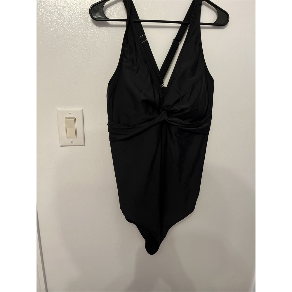 Aqua Eve Women Size 22W one piece swimsuit Black Color